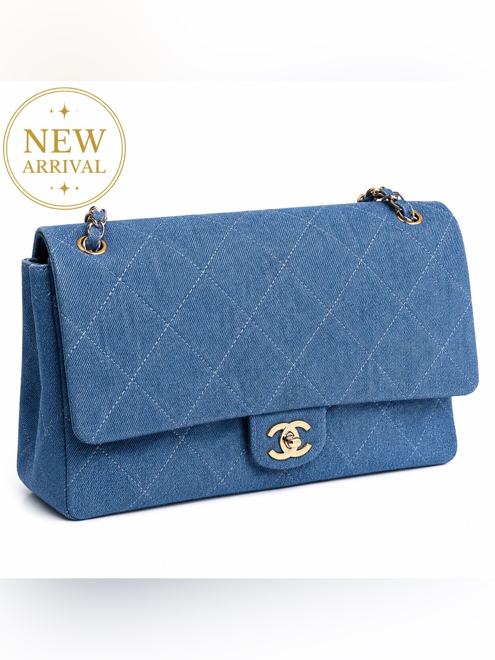 💙 Women’s Denim Quilted Flap Chain Shoulder Bag 💙
